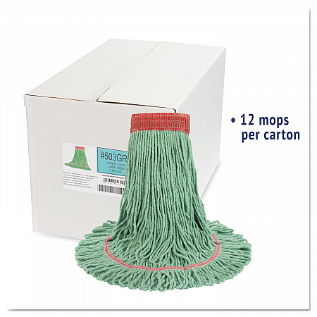 Super Loop Wet Mop Head, Cotton/Synthetic Fiber, 5