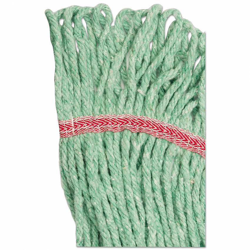 Super Loop Wet Mop Head, Cotton/Synthetic Fiber, 5" Headband, Large Size, Green (503GNEA)