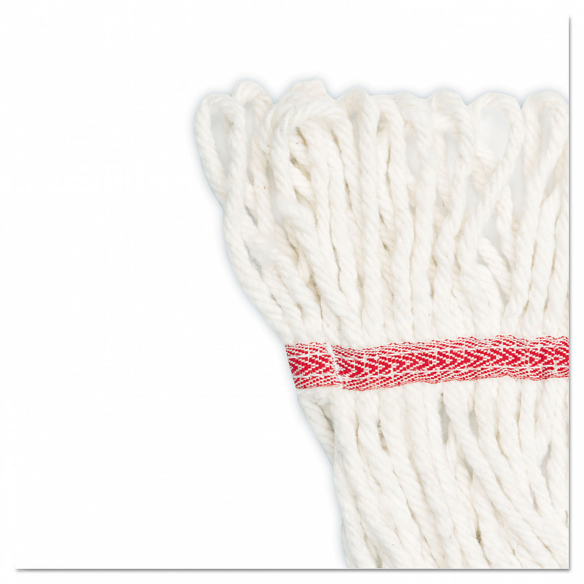 Super Loop Wet Mop Head, Cotton/Synthetic Fiber, 5" Headband, Large Size, White (503WHEA)