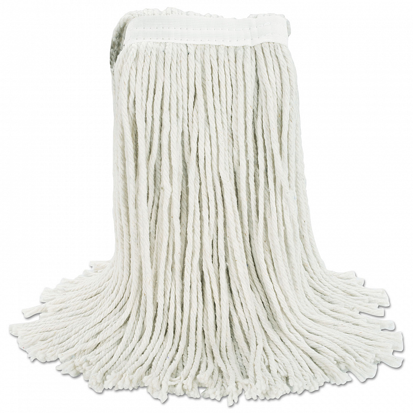 Cut-End Wet Mop Head, Cotton, White, #20, 12/Carton (2020CCT)