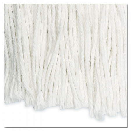 Cut-End Wet Mop Head, Rayon, #24, White, 12/Carton (2024RCT)