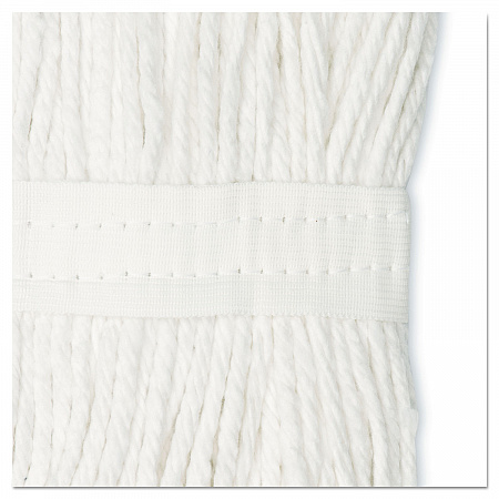 Cut-End Wet Mop Head, Cotton, #16, White, 12/Carton (2016CCT)