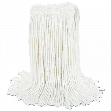 Cut-End Wet Mop Head, Rayon, #24, White, 12/Carton (2024RCT)