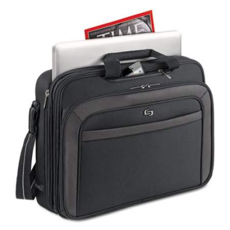 Solo Pro CheckFast Briefcase, 17.3", 17" x 5 1/2" x 13 3/4", Black (CLA3144)