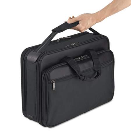 Solo Classic Smart Strap Briefcase, 16", 17 1/2" x 5 1/2" x 12", Black (SGB3004)