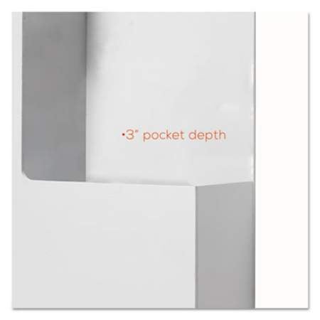 deflecto Suggestion Box Literature Holder with Locking Top, 13.75 x 3.63 x 13.94, Plastic, White (79803)