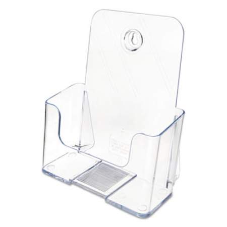 deflecto DocuHolder for Countertop/Wall-Mount, Booklet Size, 6.5w x 3.75d x 7.75h, Clear (74901)