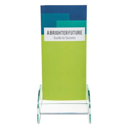 deflecto Euro-Style DocuHolder, Leaflet Size, 4.5w x 4.5d x 7.88h, Green Tinted (775383)