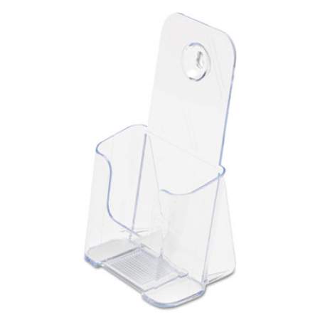 deflecto DocuHolder for Countertop/Wall-Mount, Leaflet Size, 4.25w x 3.25d x 7.75h, Clear (77501)