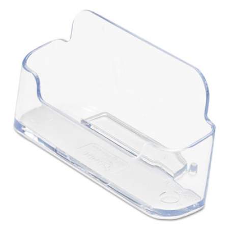 deflecto Horizontal Business Card Holder, Holds 50 Cards, 3.88 x 1.38 x 1.81, Plastic, Clear (70101)