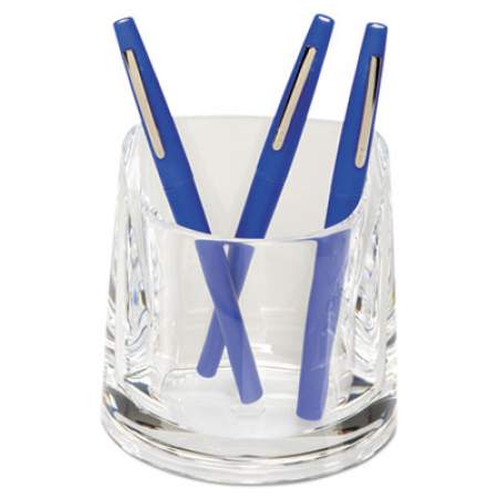 Swingline Stratus Acrylic Pen Cup, 4 1/2 x 2 3/4 x 4 1/4, Clear (10137)