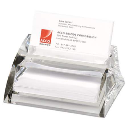 Swingline Stratus Acrylic Business Card Holder, Holds 40 3.5 x 2 Cards, 3.5 x 4.5 x 2.25, Clear (10135)