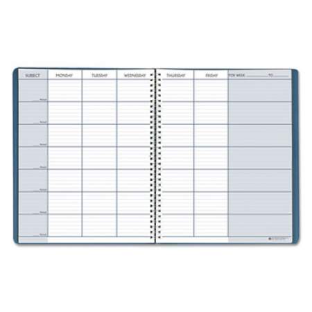 House of Doolittle Recycled Teacher's Planner, Weekly, Two-Page Spread (Seven Classes), 11 x 8.5, Blue Cover (50907)