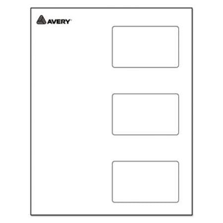 Avery Self-Laminating Laser/Inkjet Printer Badges, 2 1/4 x 3 1/2, White, 30/Box (5362)