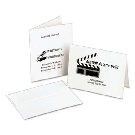 Avery Note Cards with Matching Envelopes, Laser, 80 lb, 4.25 x 5.5, Uncoated White, 60 Cards, 2 Cards/Sheet, 30 Sheets/Pack (5315)
