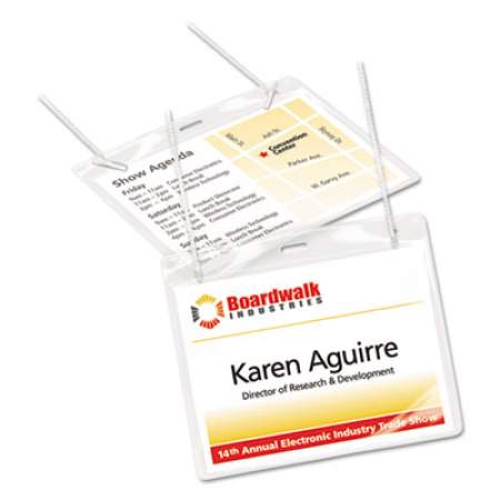 Avery Necklace-Style Badge Holder w/Laser/Inkjet Insert, Top Load, 4 x 3, WE, 50/Box (74520)