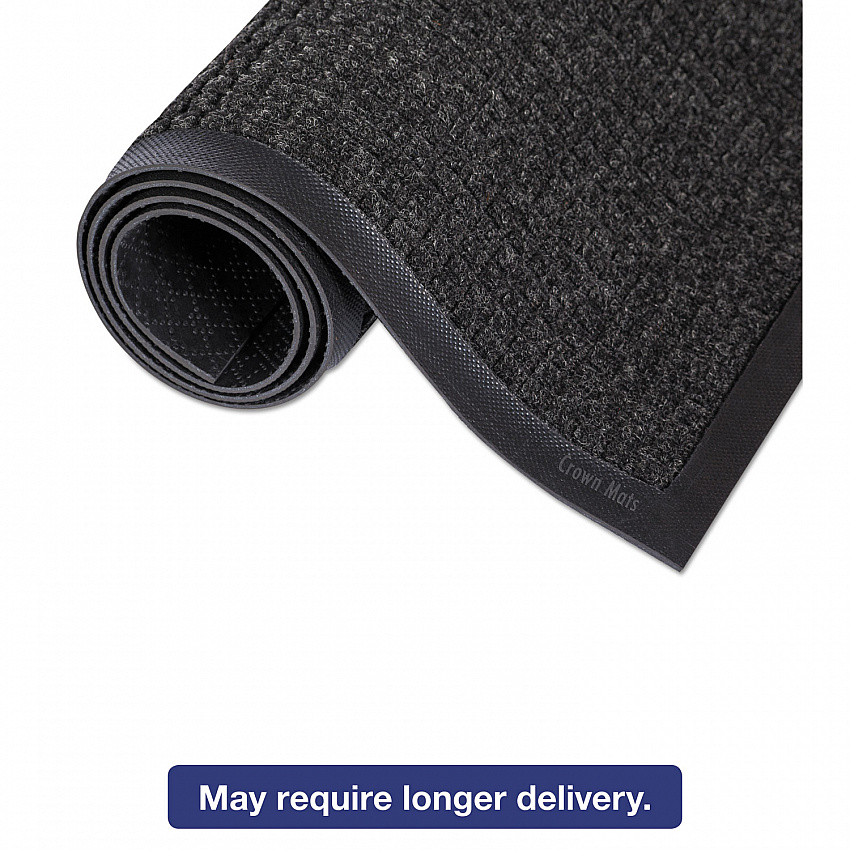 Super-Soaker Wiper/Scraper Mat with Gripper Bottom, Rectangular, Charcoal Gray Loop Pile Surface, 24" x 36" (SSR023CH)