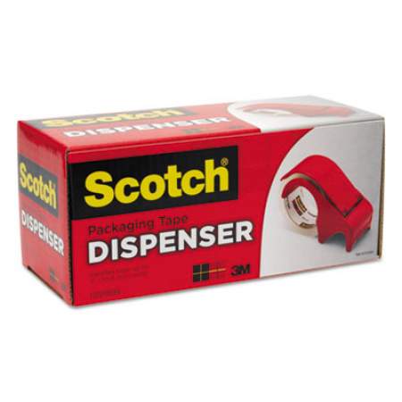 Scotch Compact and Quick Loading Dispenser for Box Sealing Tape, 3" Core, For Rolls Up to 2" x 60 yds, Red (DP300RD)