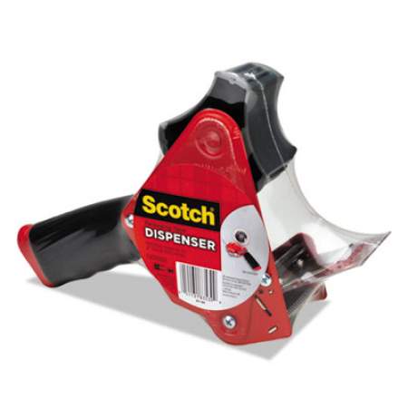 Scotch Pistol Grip Packaging Tape Dispenser, 3" Core, For Rolls Up to 2" x 60 yds, Red (ST181)