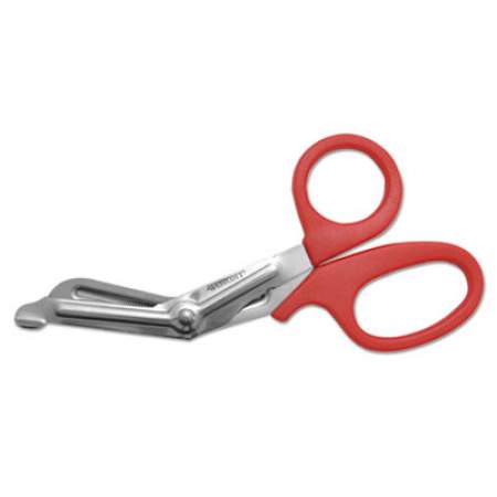 Westcott Stainless Steel Office Snips, 7" Long, 1.75" Cut Length, Red Offset Handle (10098)