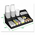 11-Compartment Coffee Condiment Organizer, 18.25 x 6.63 x 9.78, Black (COMORGBLK)