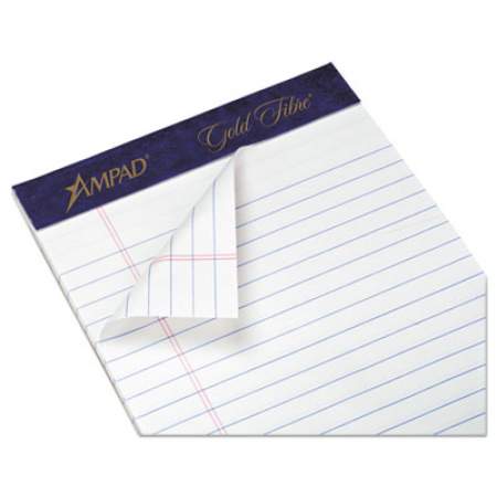 Ampad Gold Fibre Writing Pads, Narrow Rule, 50 White 5 x 8 Sheets, 4/Pack (20018)