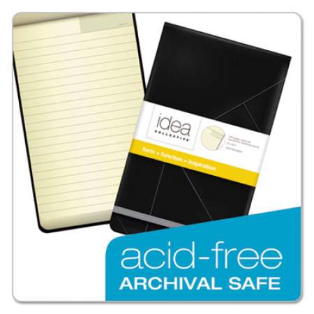 TOPS Idea Collective Journal Pad with Hard Cover, Wide/Legal Rule, Black Cover, 120 Cream 5 x 8.25 Sheets (56886)