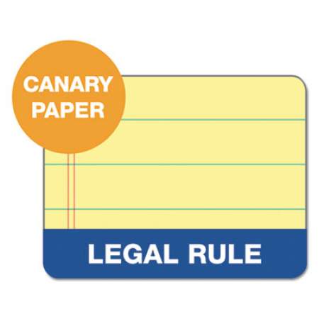 TOPS Docket Ruled Perforated Pads, Wide/Legal Rule, 50 Canary-Yellow 8.5 x 11.75 Sheets, 6/Pack (63406)