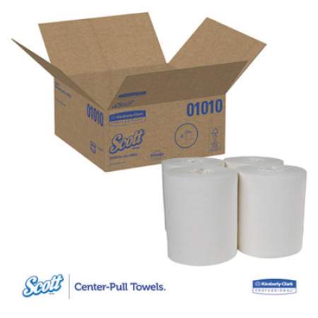 Scott Essential Center-Pull Towels, Absorbency Pockets,2Ply, 8 x 15,500/Roll,4 Roll/CT (01010)