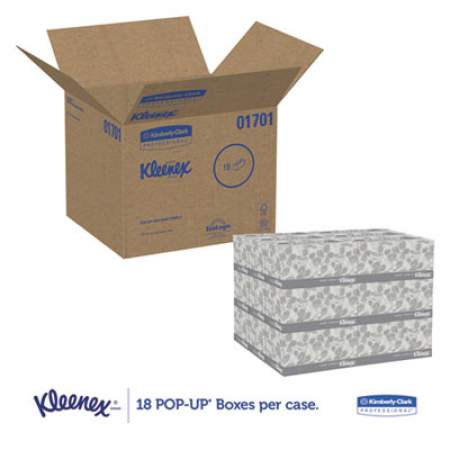Kleenex Hand Towels, Pop-Up Box, Cloth, 9 X 10 , 120/Box, 18 Boxes/Carton (01701CT)