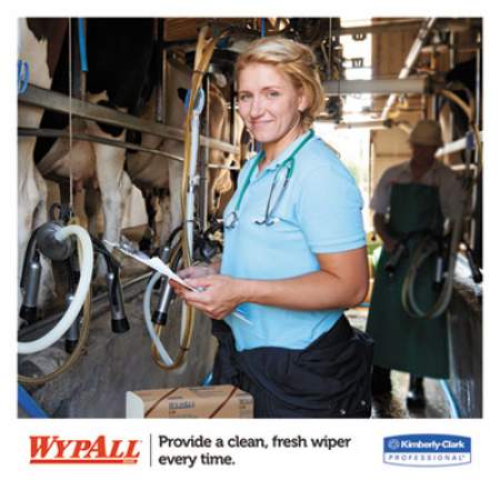 WypAll L10 SANI-PREP Dairy Towels, Banded, 1-Ply, 10 1/2 x 9 3/10, 200/Pk, 12 Pk/Carton (01770)