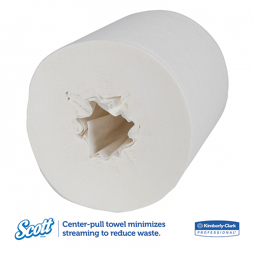 Essential Center-Pull Towels, Absorbency Pockets, 2-Ply, 8 x 15, White, 500/Roll, 4 Rolls/Carton (01010)