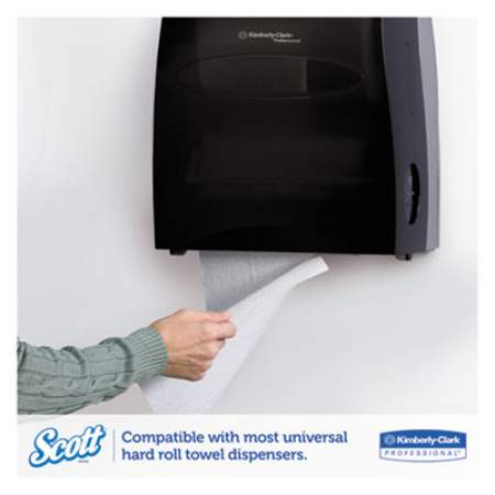 Scott Essential Hard Roll Towel, 1.5" Core, 8 x 400ft, White, 12 Rolls/Carton (02068)