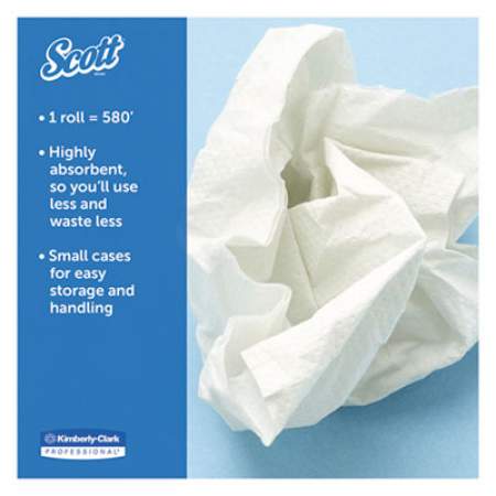 Scott Control Slimroll Towels, Absorbency Pockets, 8" x 580ft, White, 6 Rolls/Carton (12388)