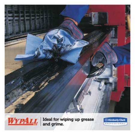 WypAll L40 Wiper, 1/4 Fold, Blue, 12 1/2 x 12, 56/Box, 12 Boxes/Carton (05776)