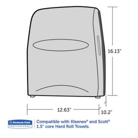 Kimberly-Clark Professional Sanitouch Hard Roll Towel Disp, 12.63 x 10.2 x 16.13, Smoke (09990)