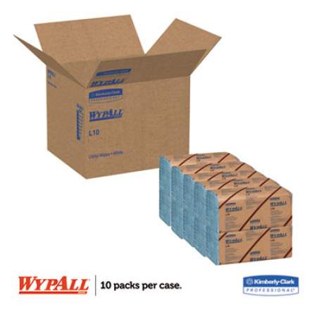 WypAll L10 Windshield Towels, 1-Ply, 9 1/10 x 10 1/4, 1-Ply, 224/Pack, 10 Packs/Carton (05123)
