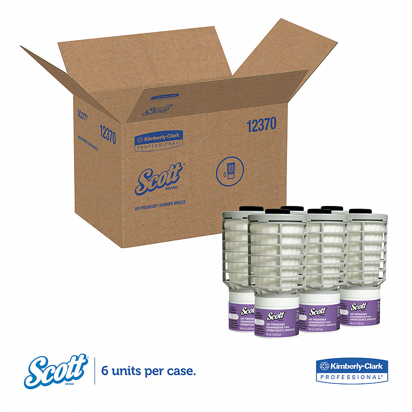 Essential Continuous Air Freshener Refill, Summer Fresh, 48 mL Cartridge, 6/Carton (12370)