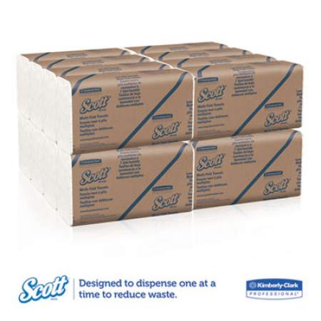 Scott Essential Low Wet Strength Multi-Fold Towels, 9.2 x 9.4, White, 250/Pack, 16 Packs/Carton (01860)