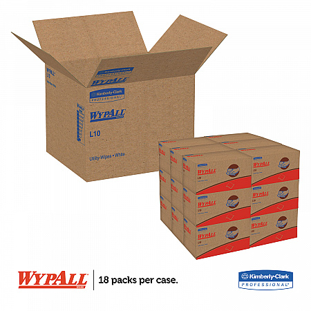 L10 SANI-PREP Dairy Towels, POP-UP Box, 1-Ply,  9 x 10.5, White, 110/Pack, 18 Packs/Carton (01772)