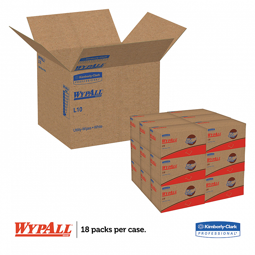 L10 SANI-PREP Dairy Towels, POP-UP Box, 1-Ply,  9 x 10.5, White, 110/Pack, 18 Packs/Carton (01772)