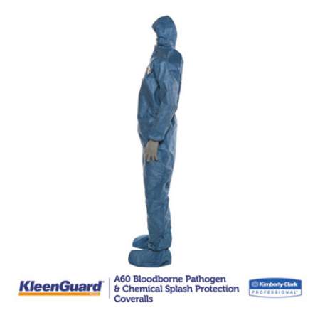 KleenGuard A60 ELASTIC-CUFF, ANKLE AND BACK HOOD/BOOTS COVERALLS, BLUE, 4X-LARGE, 20/CARTON (45097)