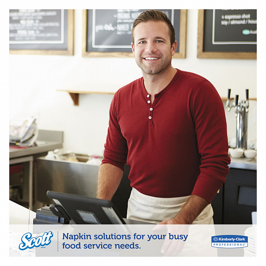 MegaCartridge Napkins, 1-Ply, 8.4 x 6.5, White, 875/Pack, 6 Packs/Carton (98908)