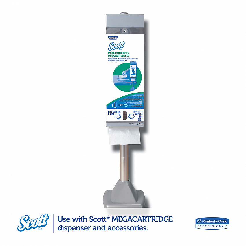 MegaCartridge Napkins, 1-Ply, 8.4 x 6.5, White, 875/Pack, 6 Packs/Carton (98908)