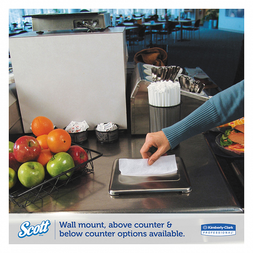 MegaCartridge Napkins, 1-Ply, 8.4 x 6.5, White, 875/Pack, 6 Packs/Carton (98908)