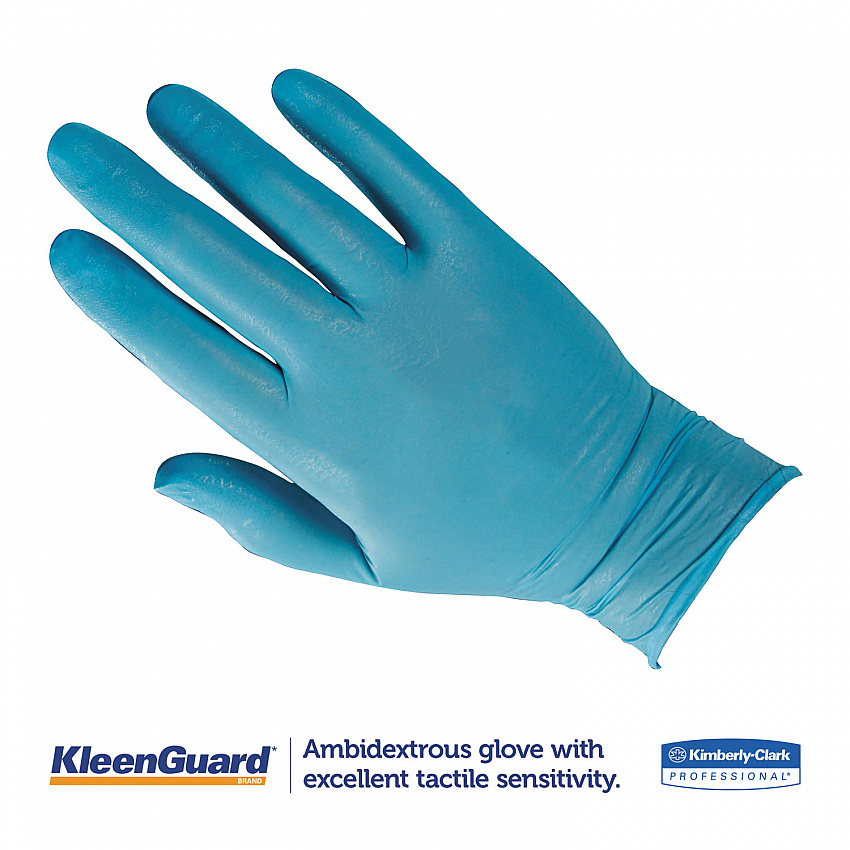 G10 Blue Nitrile Gloves, Powder-Free, Large, 6 mil Thick, 9.5" Long, Blue, 100/Box, 10 Boxes/Carton (57373CT)