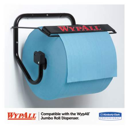 WypAll X80 Cloths with HYDROKNIT, Jumbo Roll, 12 1/2 x 13 2/5, Blue, 475/Roll (41043)