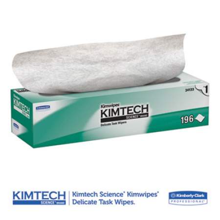 Kimtech Kimwipes Delicate Task Wipers, 1-Ply, 11 4/5 x 11 4/5, 196/Box, 15 Boxes/Carton (34133)
