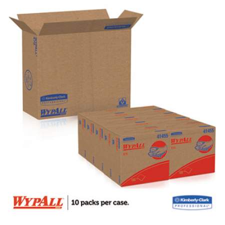 WypAll X70 Cloths, POP-UP Box, 9 1/10 x 16 4/5, White, 100/Box, 10 Boxes/Carton (41455)
