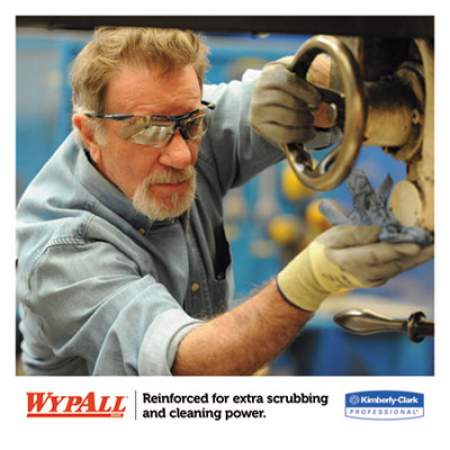 WypAll X60 Cloths, Small Roll, 9.8 x 13.4, Blue, 130/Roll, 12 Rolls/Carton (35411)